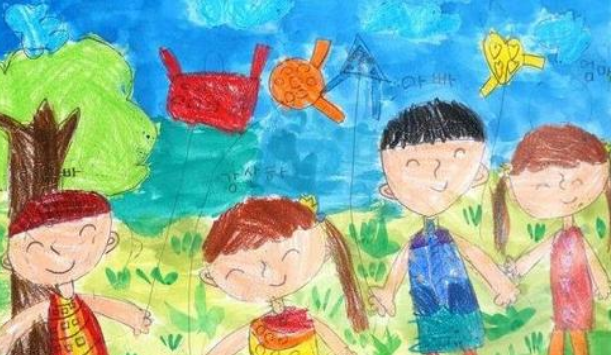 快乐暑假的儿童画怎么画简单的4