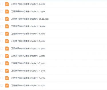 万用亲子英语8000句墙卡百度云免费下载