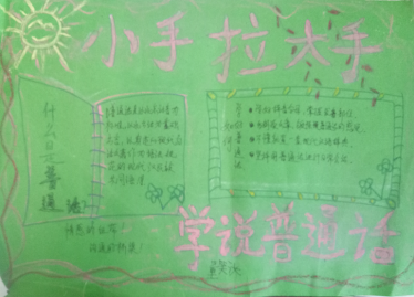 小学生推广普通话的手抄报四年级2