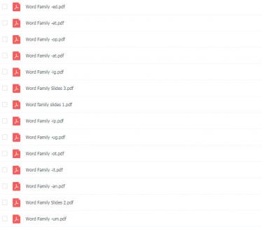 Word family自然拼读pdf资源免费下载