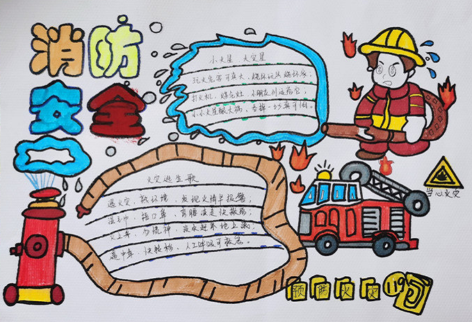 消防安全的手抄报简单又漂亮四年级1