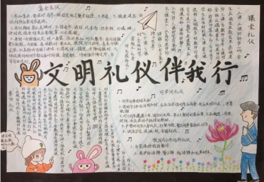 小学生文明礼仪手抄报简单又漂亮1