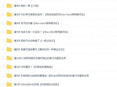 剑桥少儿英语二级教学视频百度网盘资源免费下载