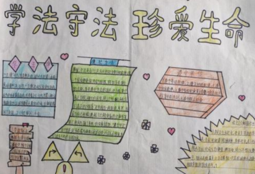 做学法守法好少年手抄报简单图片2