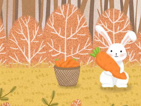 儿童故事小兔子分萝卜