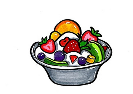 水果沙拉怎么画简单又漂亮