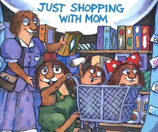 《Just shopping with mom和妈妈一起逛街》英文原版绘本pdf资源免费下载