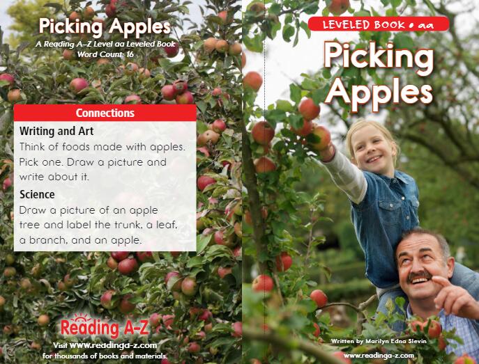 美国Raz分级阅读绘本《Picking Apples摘苹果》odf资源免费下载