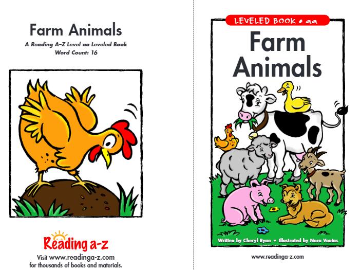 《Farm Animals农场动物》美国Raz分级阅读绘本pdf资源免费下载