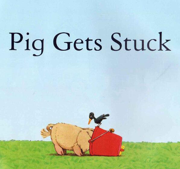 《Pig Gets Stuck小猪被卡住了》原版英语绘本pdf资源免费下载