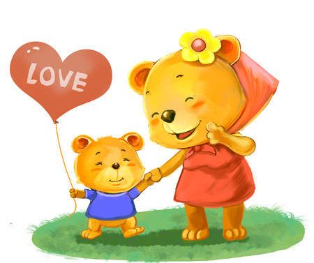 小熊妈妈故事动画片，小熊妈妈抱着小熊讲故事
