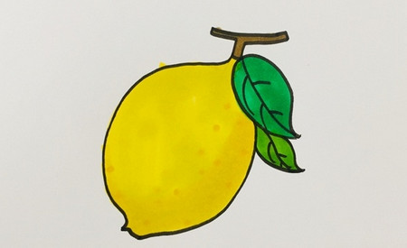 柠檬简笔画步骤图解