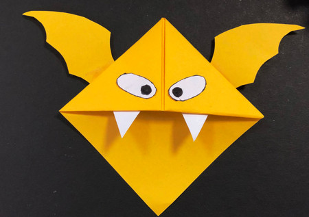 蝙蝠折纸步骤图解法