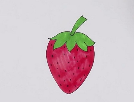 草莓简笔画步骤图解