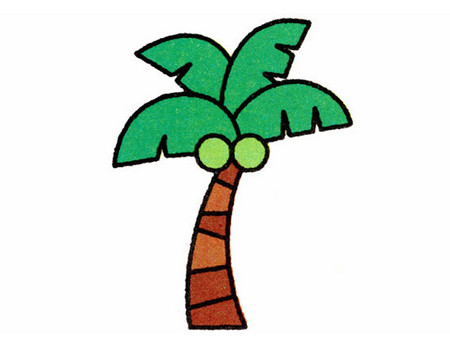 椰子树怎么画简笔画步骤图