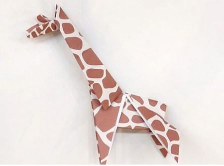 长颈鹿折纸简单图解法