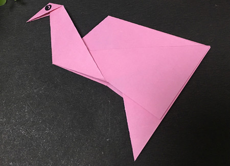 鸵鸟折纸步骤图解法
