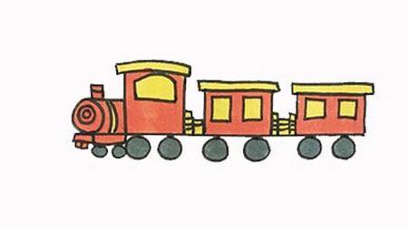 火车怎么画简单画法