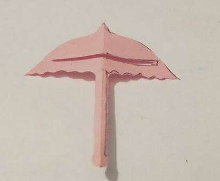剪纸雨伞步骤图解