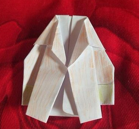 手工折纸西装步骤图解法