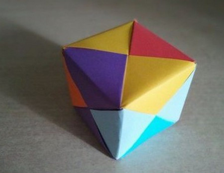 彩色立方体折纸教程