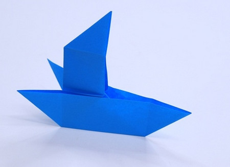 手工折纸帆船折法图解