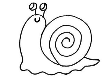 蜗牛怎么画简笔画步骤
