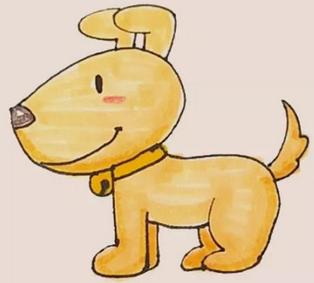 小黄狗怎么画简单画法