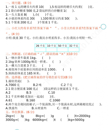 2021年青岛版五四制二年级数学下册第六单元测试题及答案一免费下载