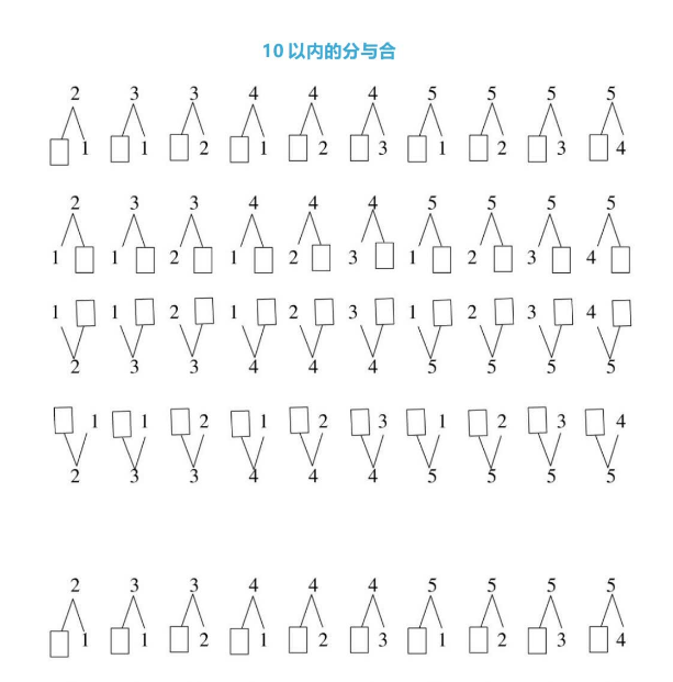 一年级数学上册《10以内的分与合》技巧及练习题电子版免费下载