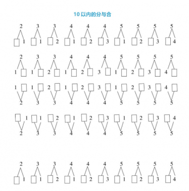 一年级数学上册《10以内的分与合》技巧及练习题电子版免费下载