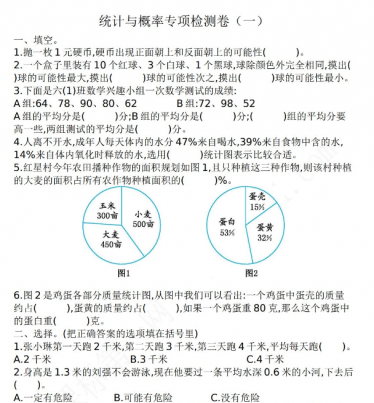 2021年北京版小升初统计与概率专项复习题及答案一免费下载