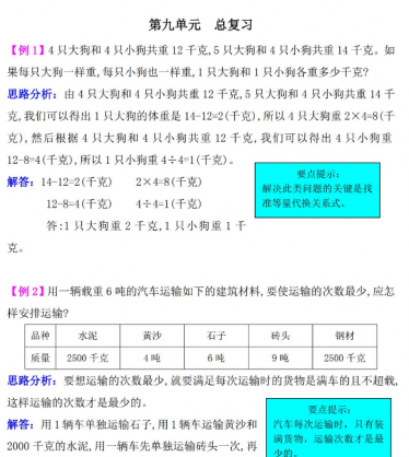  2021年西师大版三年级数学上册第九单元总复习试题解析