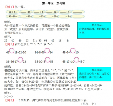 2021年北师大版二年级上册第一单元加与减试题解析