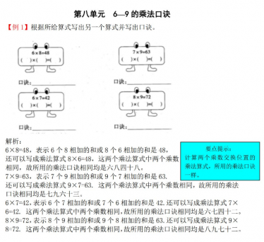 2021年北师大版二年级上册第八单元6—9的乘法口诀试题解析