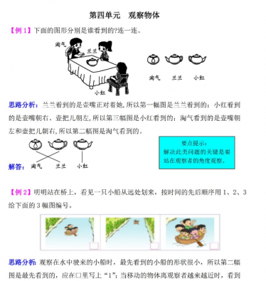 2021年西师大版二年级上册第四单元观察物体试题解析