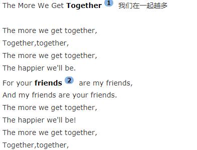 The More We Get Together 我们在一起越多儿童英语歌曲MP3音频免费下载
