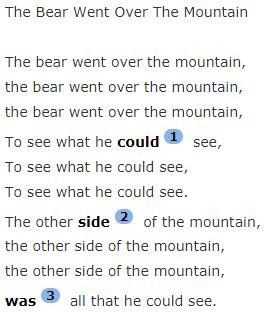 The Bear Went Over The Mountain儿童英语歌曲MP3音频免费下载
