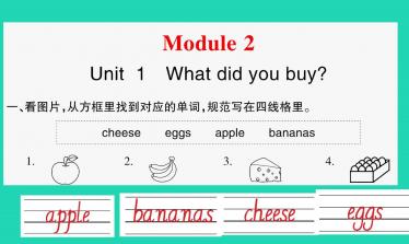 2021秋五年级英语上册Module 2 Unit 1 What did you buy习题课件PPT免费下载