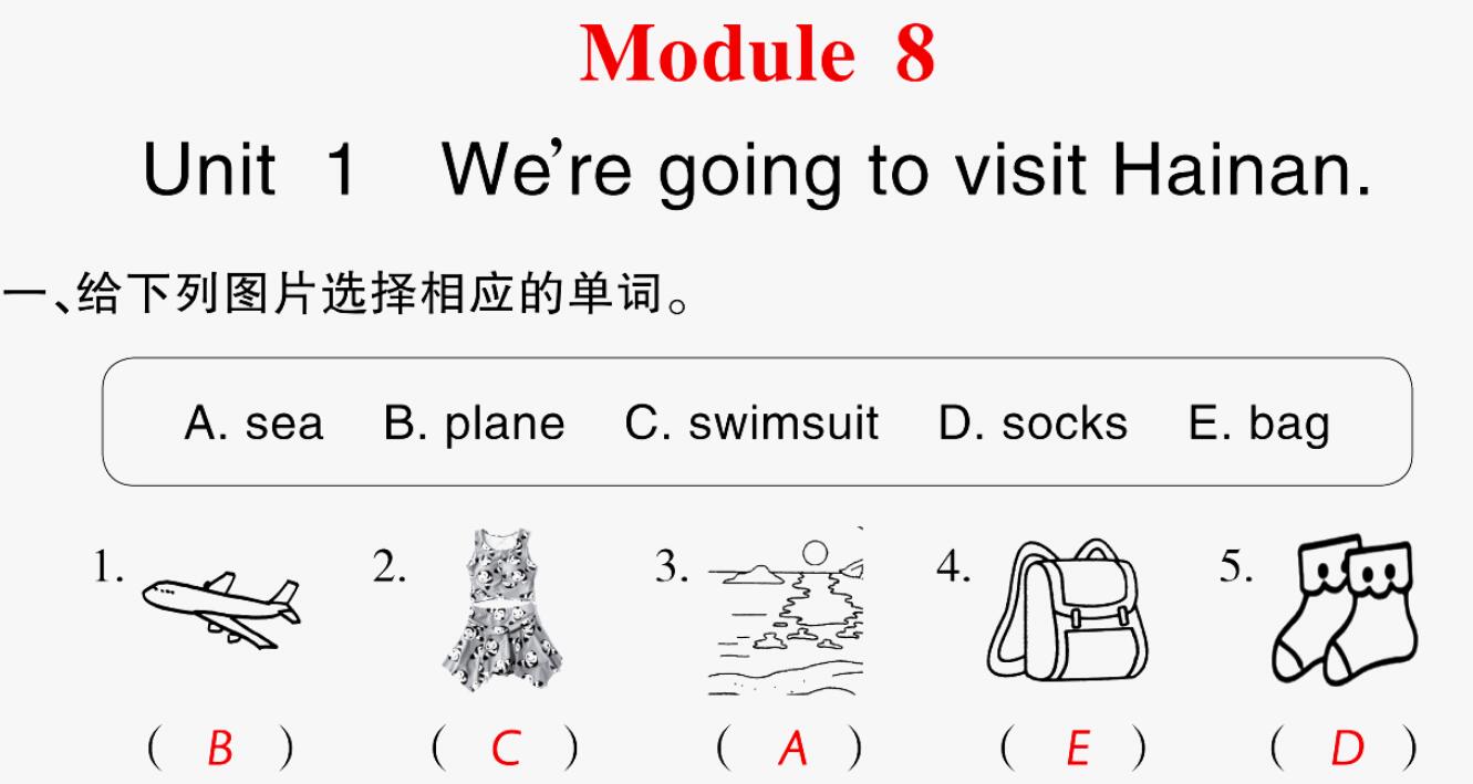 2021秋四年级英语上册Module 8 Unit 1 We're going to visit Hainan习题课件PPT免费下载