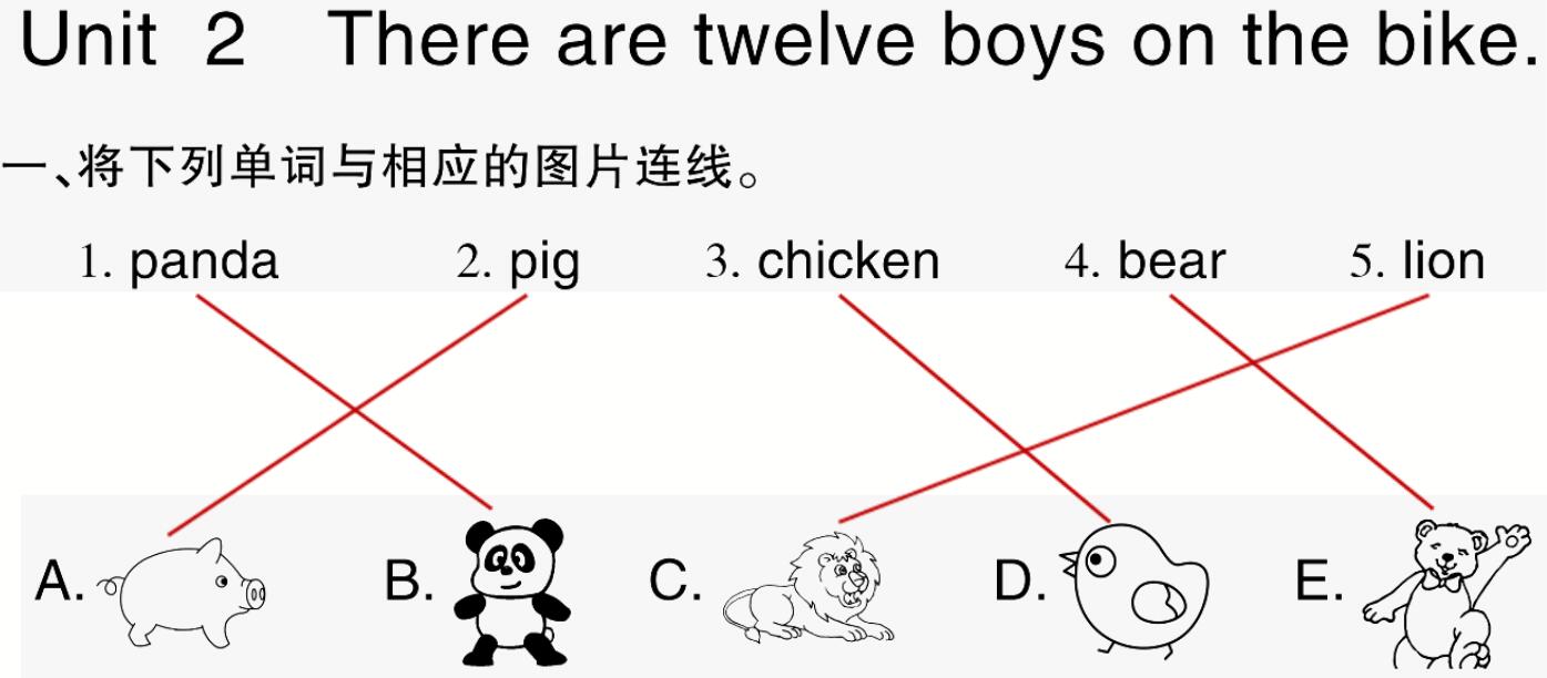 2021秋四年級英語上冊module7unit2therearetwelveboysonthebike習題