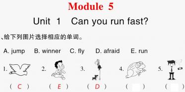 2021秋四年级英语上册Module 5 Unit 1 Can you ran fast习题课件PPT免费下载