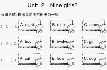 2021秋三年级英语上册Module 5 Unit 2 Nine girls习题课件PPT免费下载