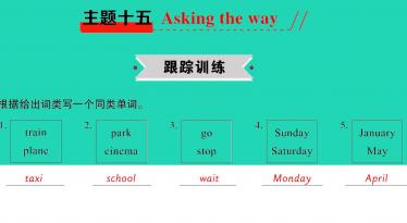 2021小考英语满分特训主主题十五 Asking the way(练)课件PPT免费下载
