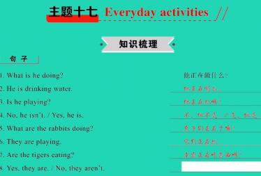 2021小考英语满分特训主题十七Everyday activities(练)课件PPT免费下载