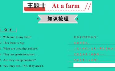 2021小考英语满分特训主题十At a farm(讲)课件PPT免费下载