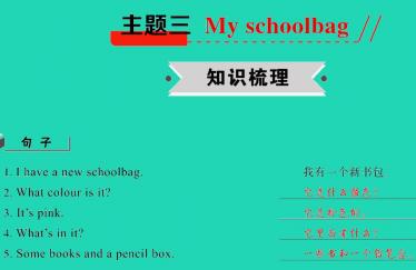 2021小考英语满分特训主题三My schoolbag(讲)课件PPT免费下载