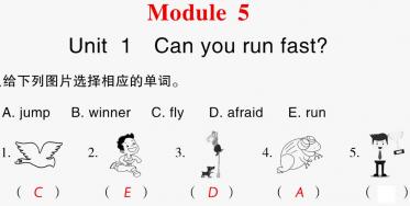 2021秋四年级英语上册Module 5 Unit 1 Can you ran fast习题课件PPT免费下载