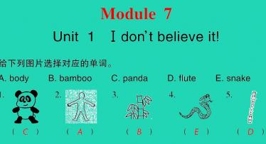 2021秋六年级英语上册Module 7 Unit 1 I don't believe it习题课件PPT免费下载