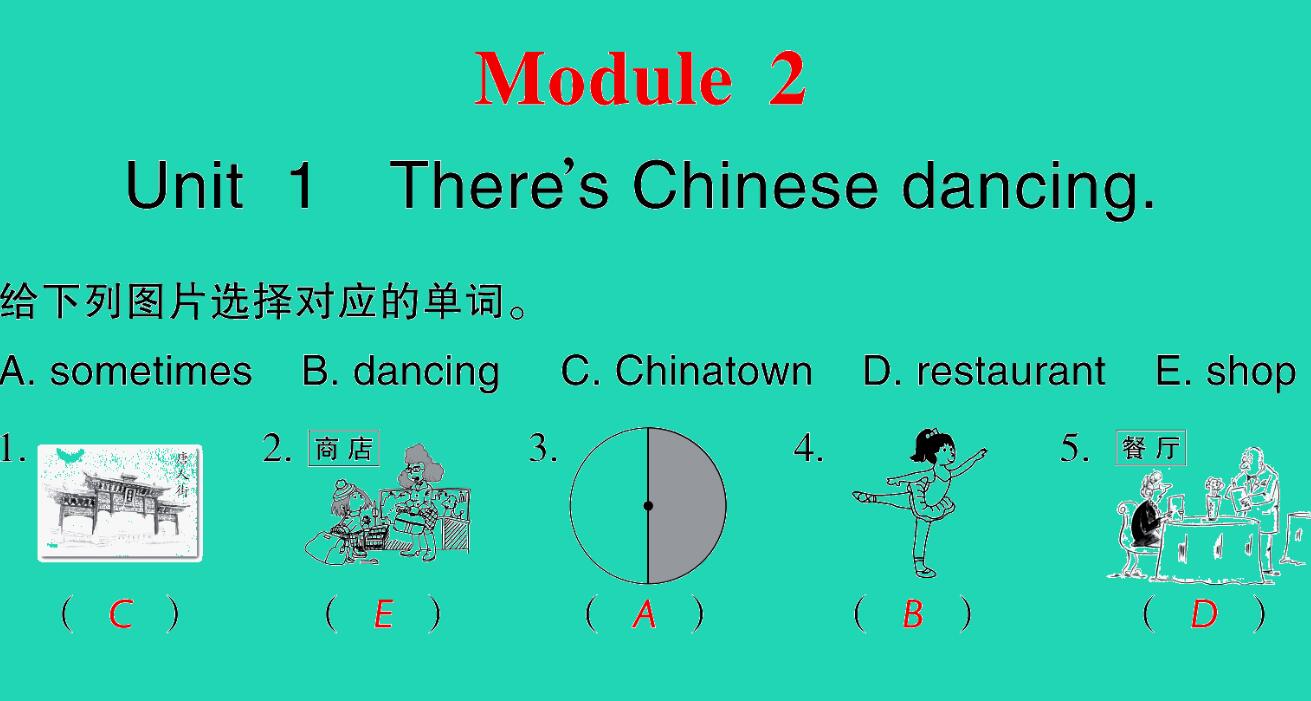 2021秋六年级英语上册Module 2 Unit 1 There's Chinese dancing习题课件PPT免费下载